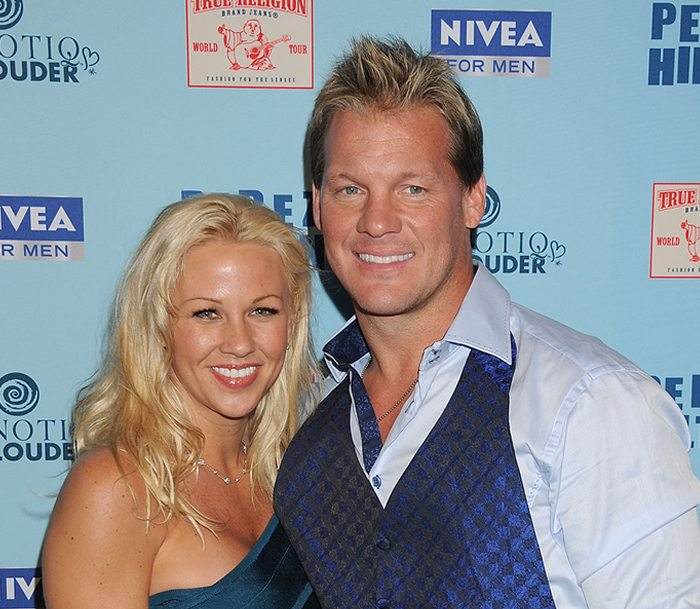 Wrestler, Chris Jericho and his wife together at an event