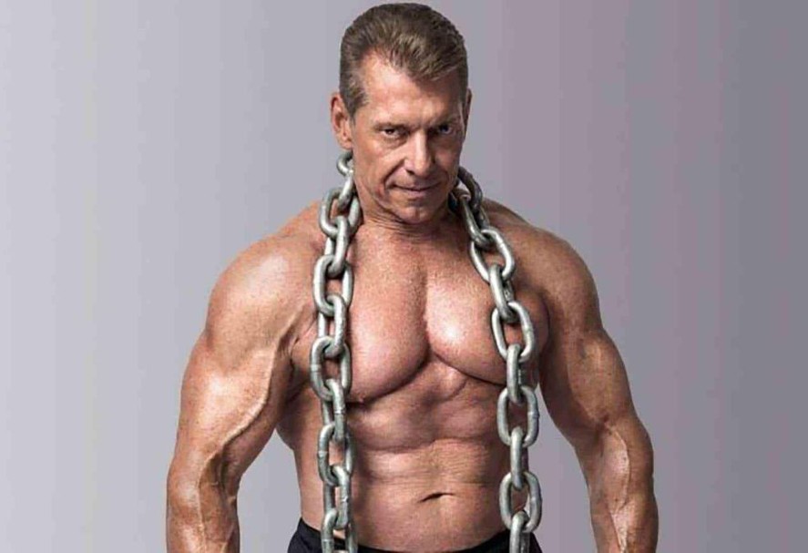 Vince McMahon with his shredded body